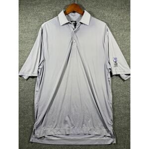 FootJoy Polo Shirt Men's M Purple/White Striped Short Sleeve Vented Golf Outdoor